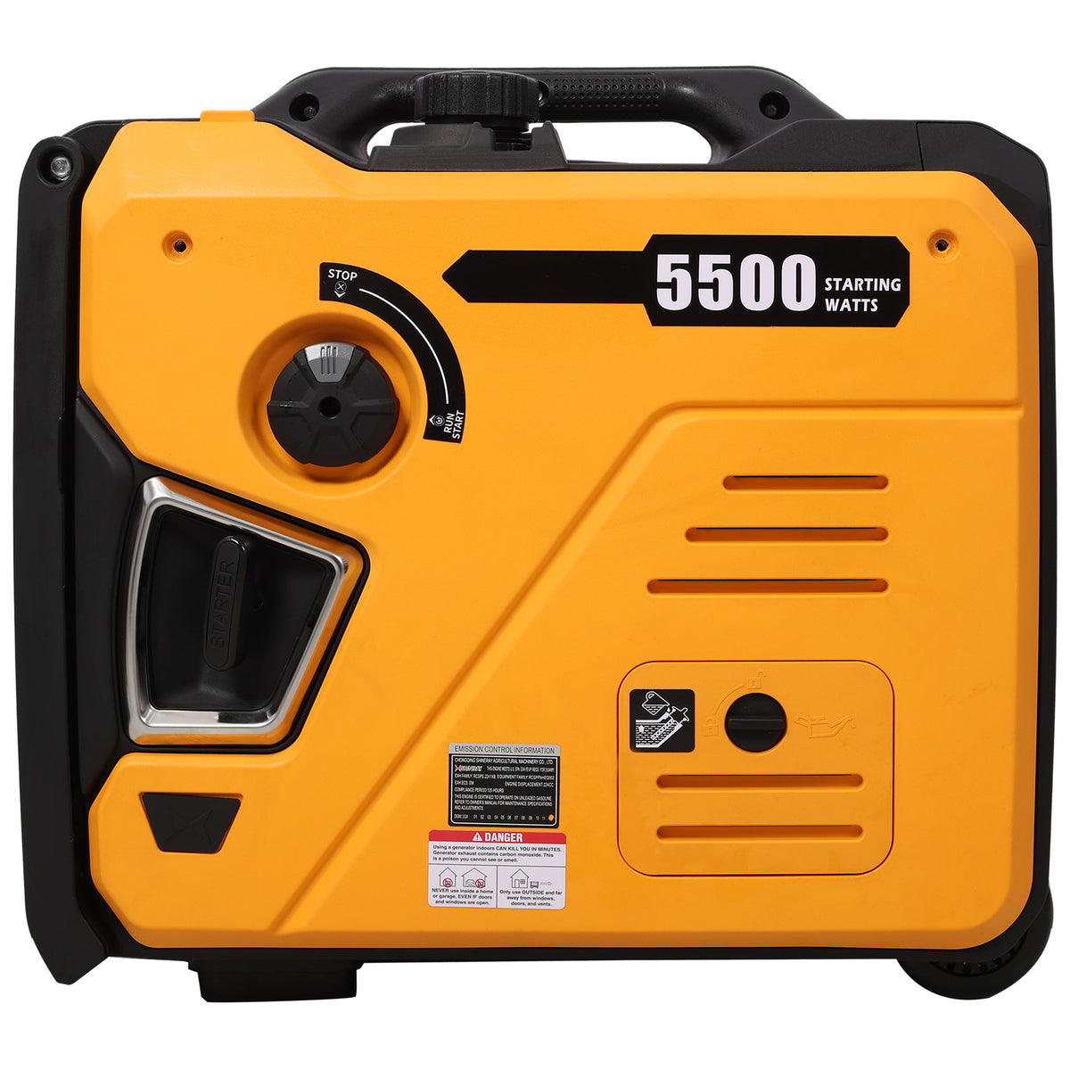 Super Quiet Inverter Generator 5.5Kw Portable Electric & Remote Start Aluminum, 224Cc 4 Stroke