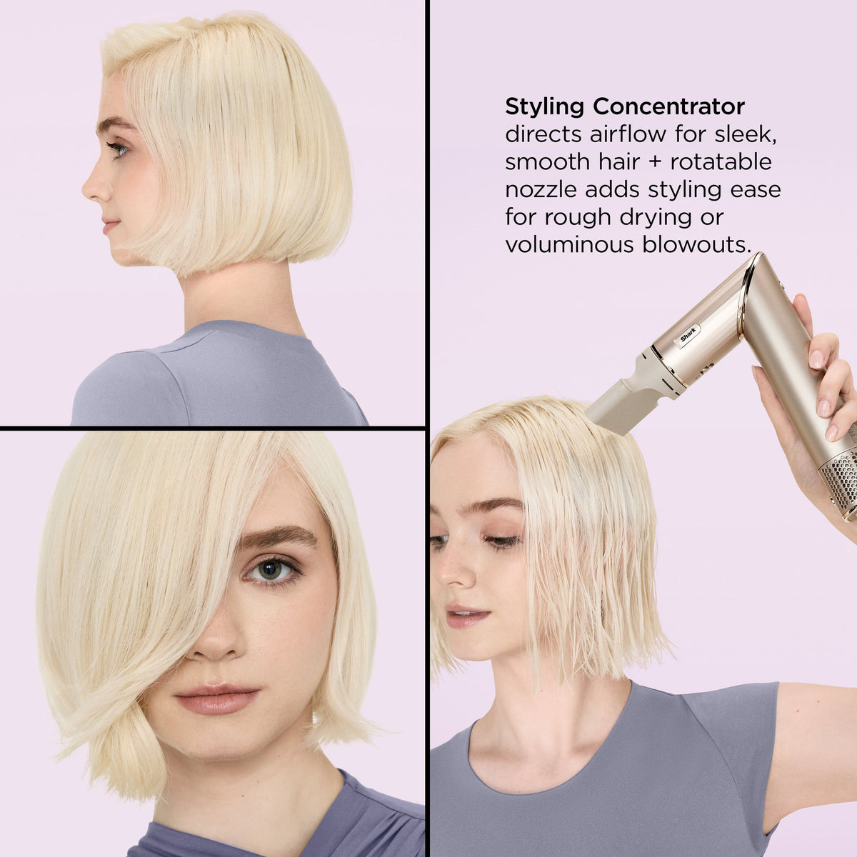 Shark - FlexStyle Air Styling & Drying System, Powerful Hair Blow Dryer and Multi-Styler - Stone Straight & Wavy