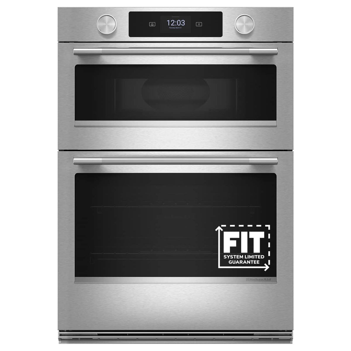 KitchenAid - 30" Smart Built-In Electric Combination Wall Oven with Microwave and Intelligent Cooking Camera - Stainless Steel