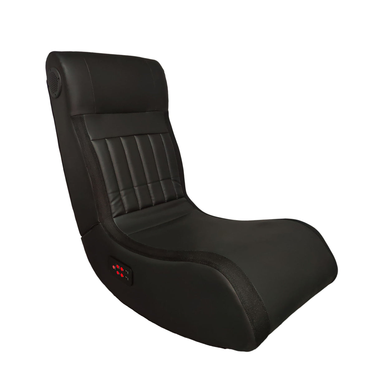 Sillón gaming plegable con altavoces integrados, luces LED, Bluetooth, masaje vibratorio, puerto de carga USB - Negro