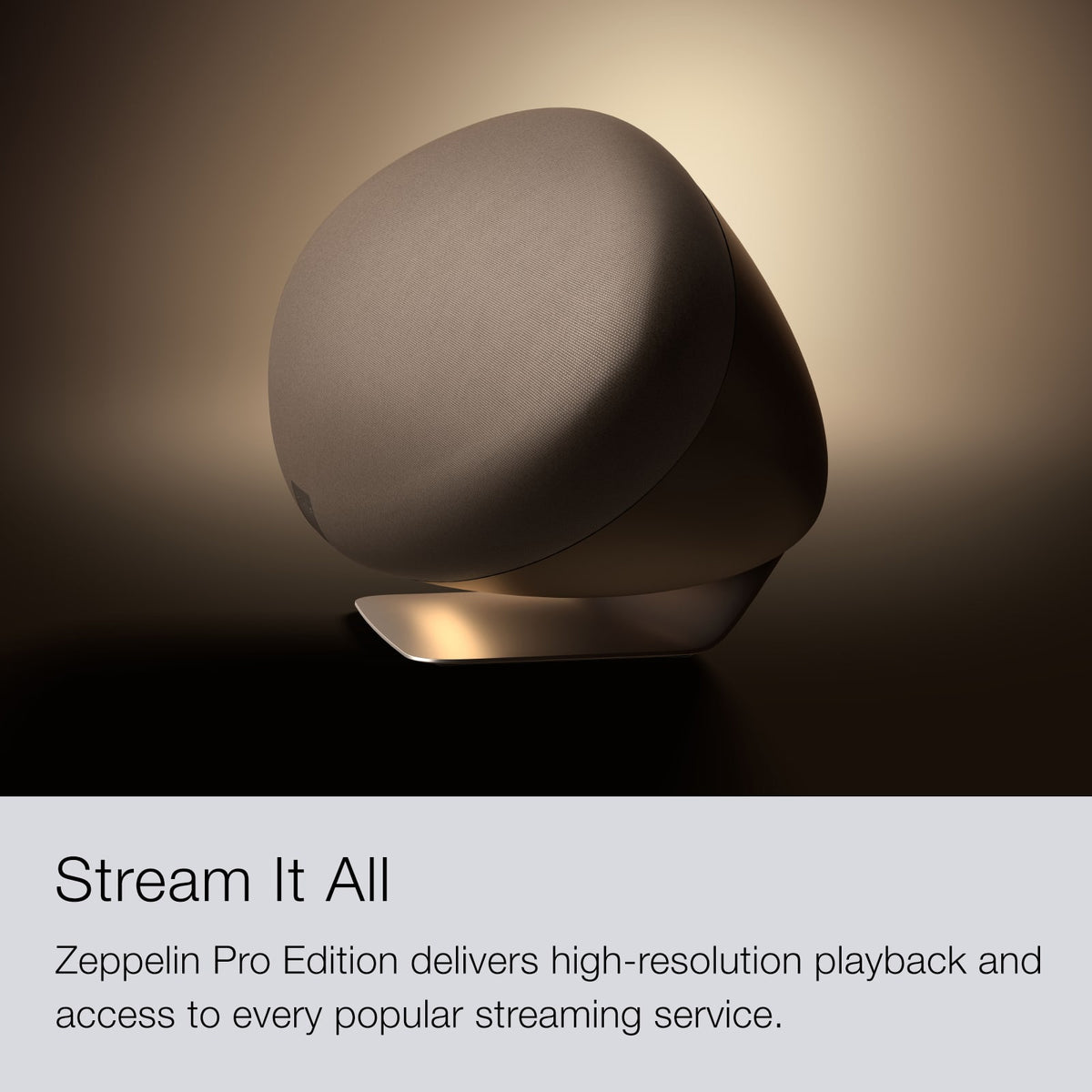 Bowers & Wilkins - Zeppelin Pro Edition 3.5" Hi-Res 240W Wireless Speaker (Each) - Solar Gold