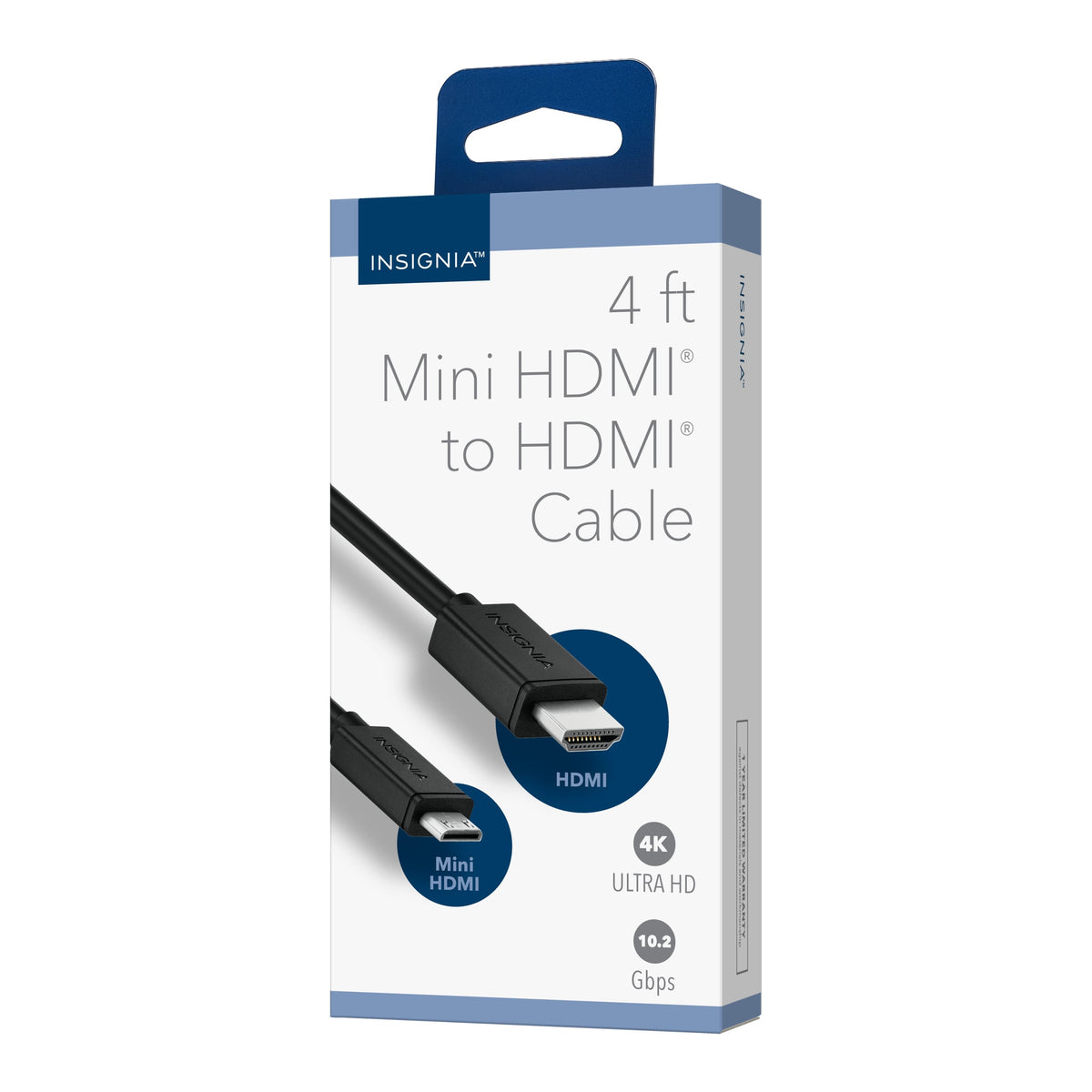 Insignia™ - 4' High-Speed HDMI-to-Mini HDMI Cable - Black