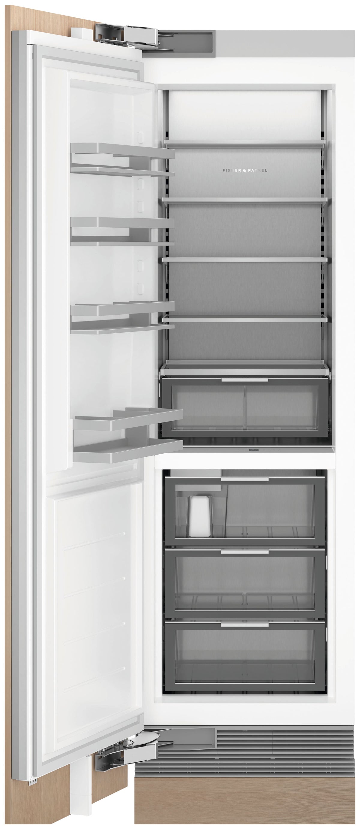 Fisher & Paykel - 11.9 cu ft 24 in Panel Ready Column Freezer Ice Only LH - Custom Panel Ready