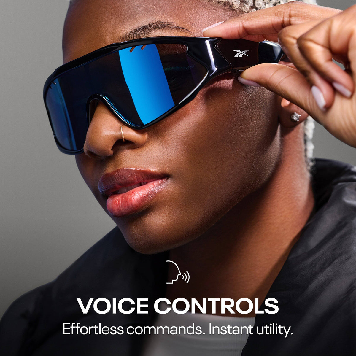 Reebok Voltage Smart Eyewear Powered by Lucyd - Black/Blue