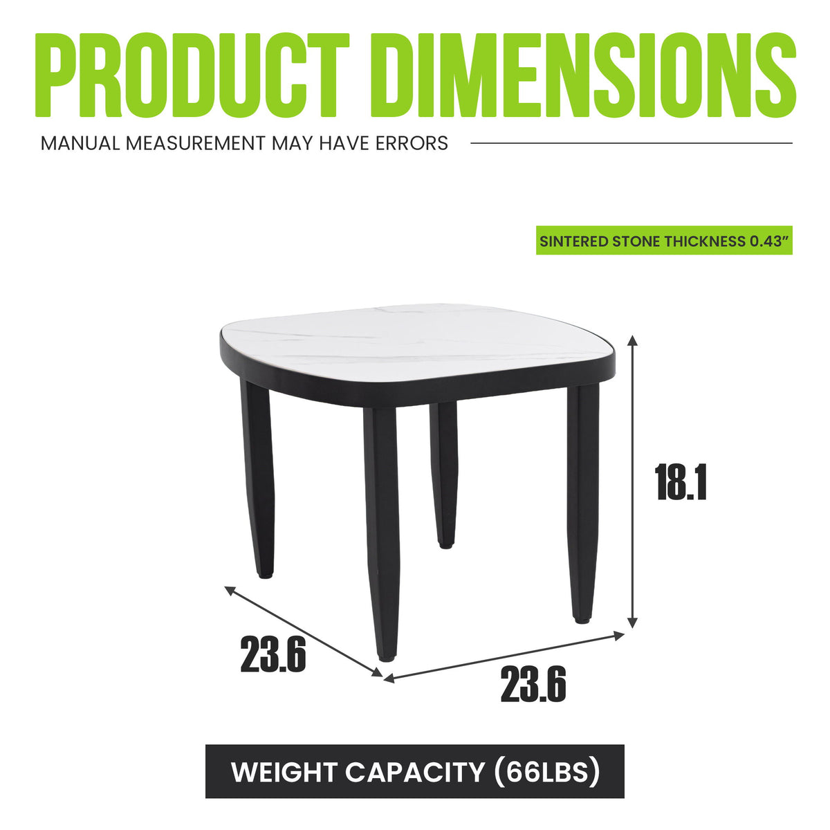 Outdoor Elegance Table, Rounded Corners