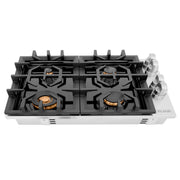 ZLINE - 30 in. Wide 4 Burner Gas Cooktop with  (RC-BR-30-PBT) - Black