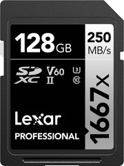 Lexar - Professional SDXC 1667X UHS-II, V60 128 GB