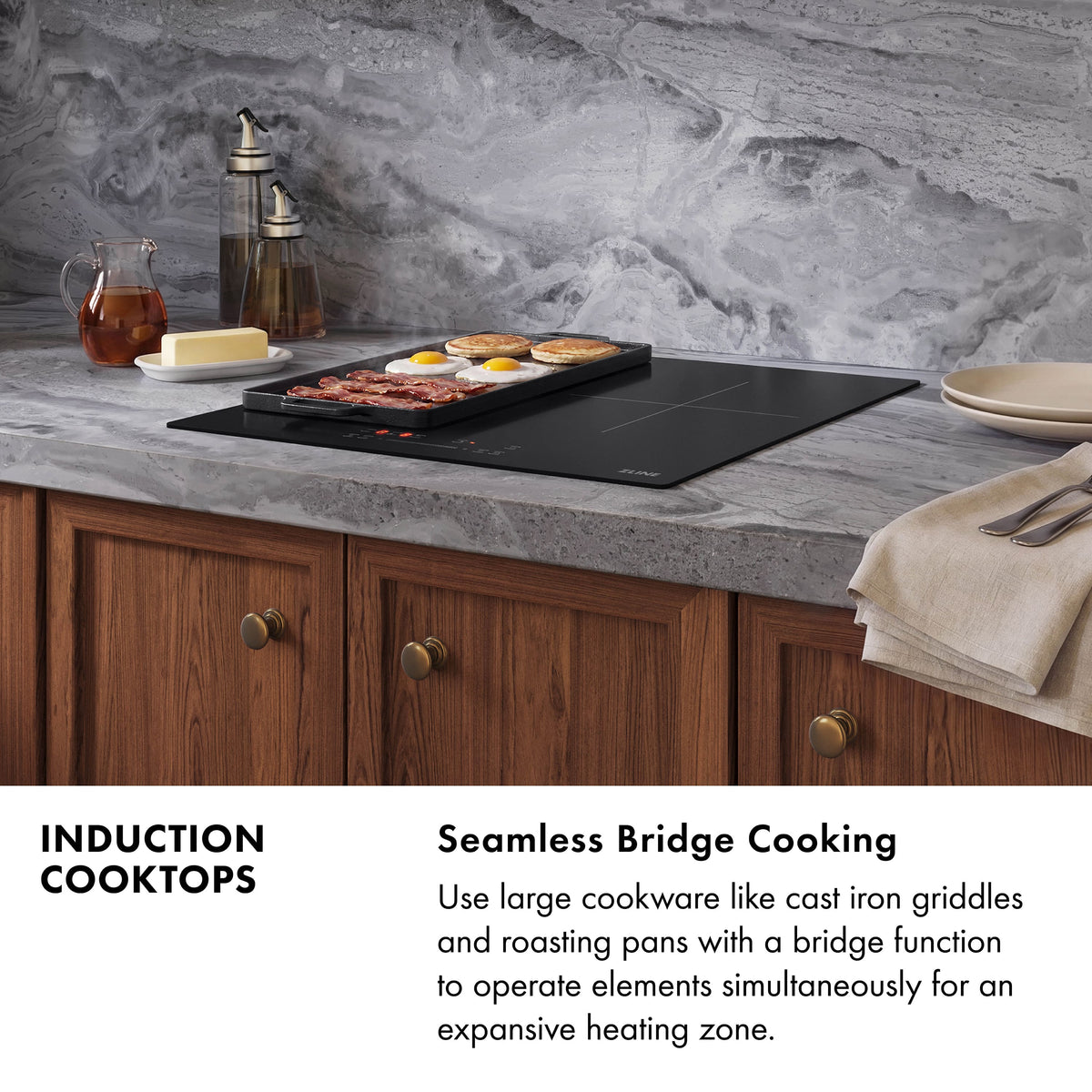 ZLINE - 24 in. Drop-in Induction Cooktop with Anti-Scratch Glass and 3 Elements - Black