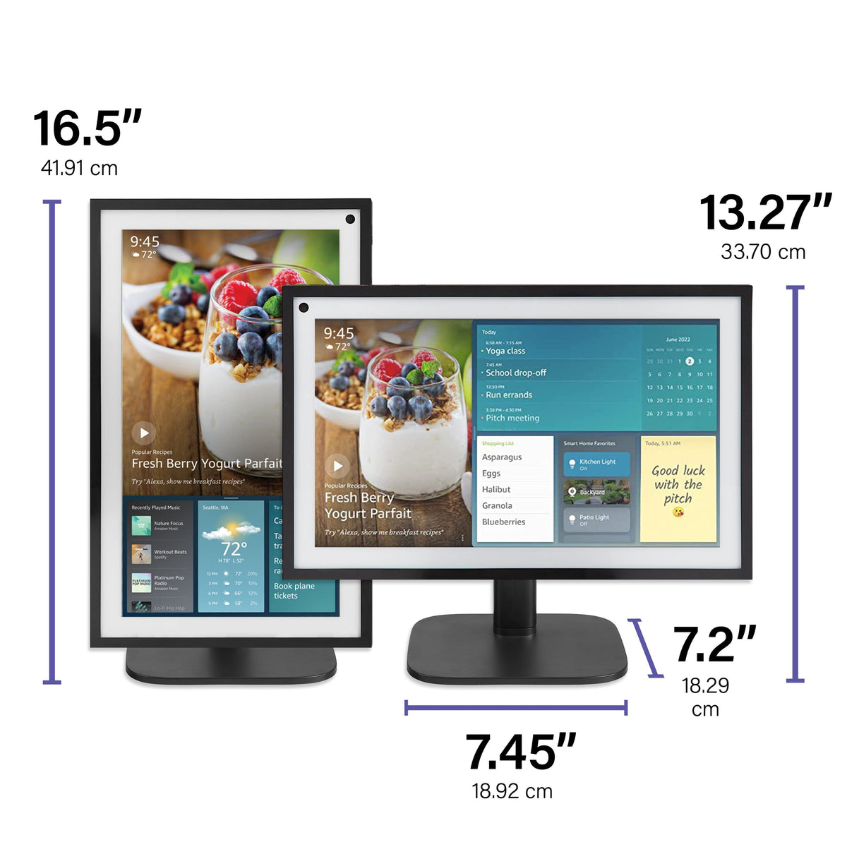 Sanus - Echo Show 15 Tilt and Swivel Stand - Black