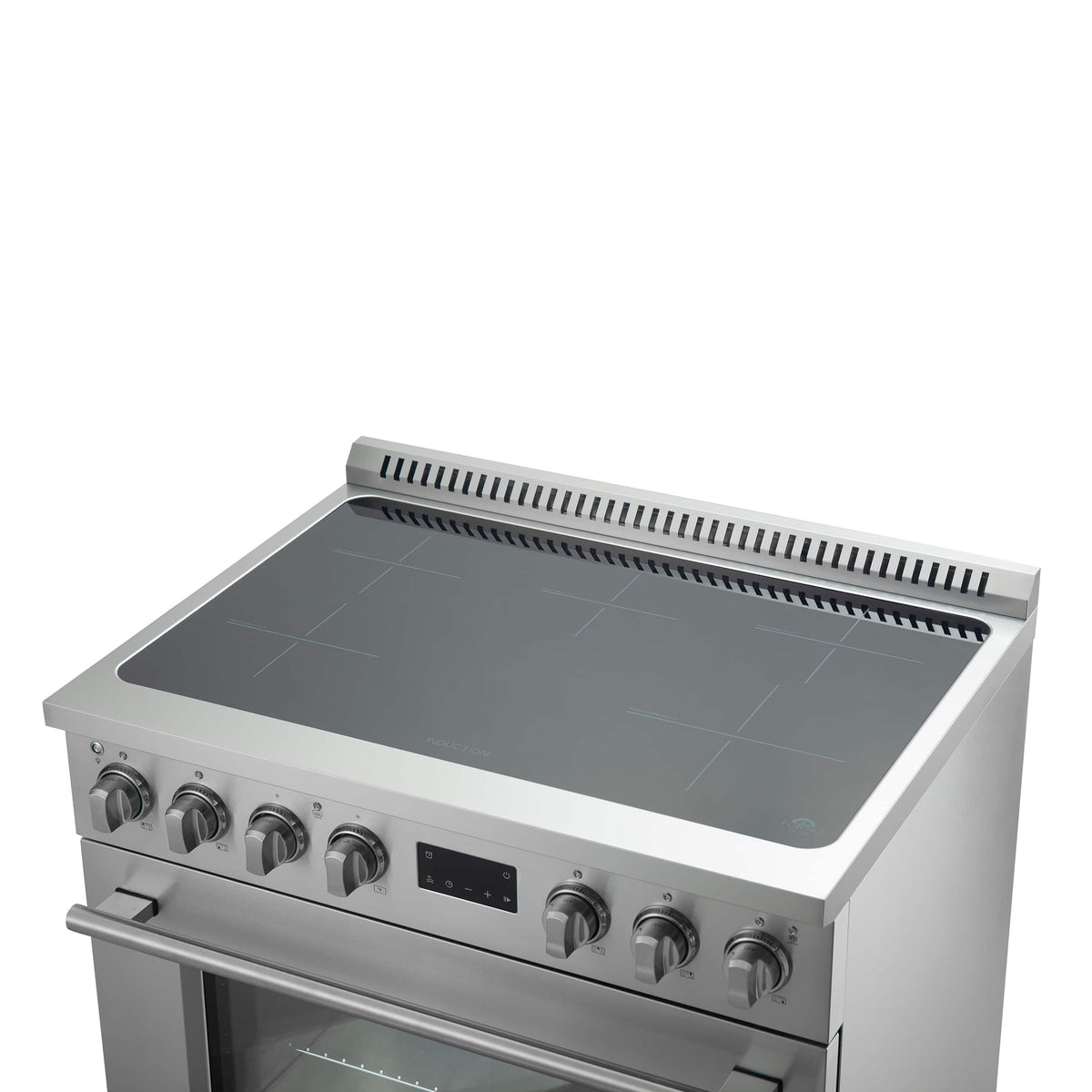 Forno Appliances - 36 in. Wide 0 Elements Torino 5.36 Cu. Ft. Freestanding Induction True Convection Range - Silver