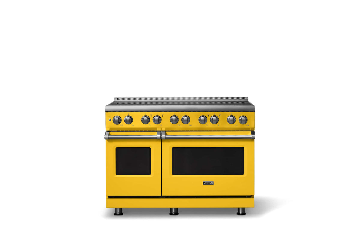 Viking - 48 in. Wide 6 Elements Pro 5 Series 7.3 Cu. Ft. Freestanding 6 Element Induction Convection Range - Daffodil