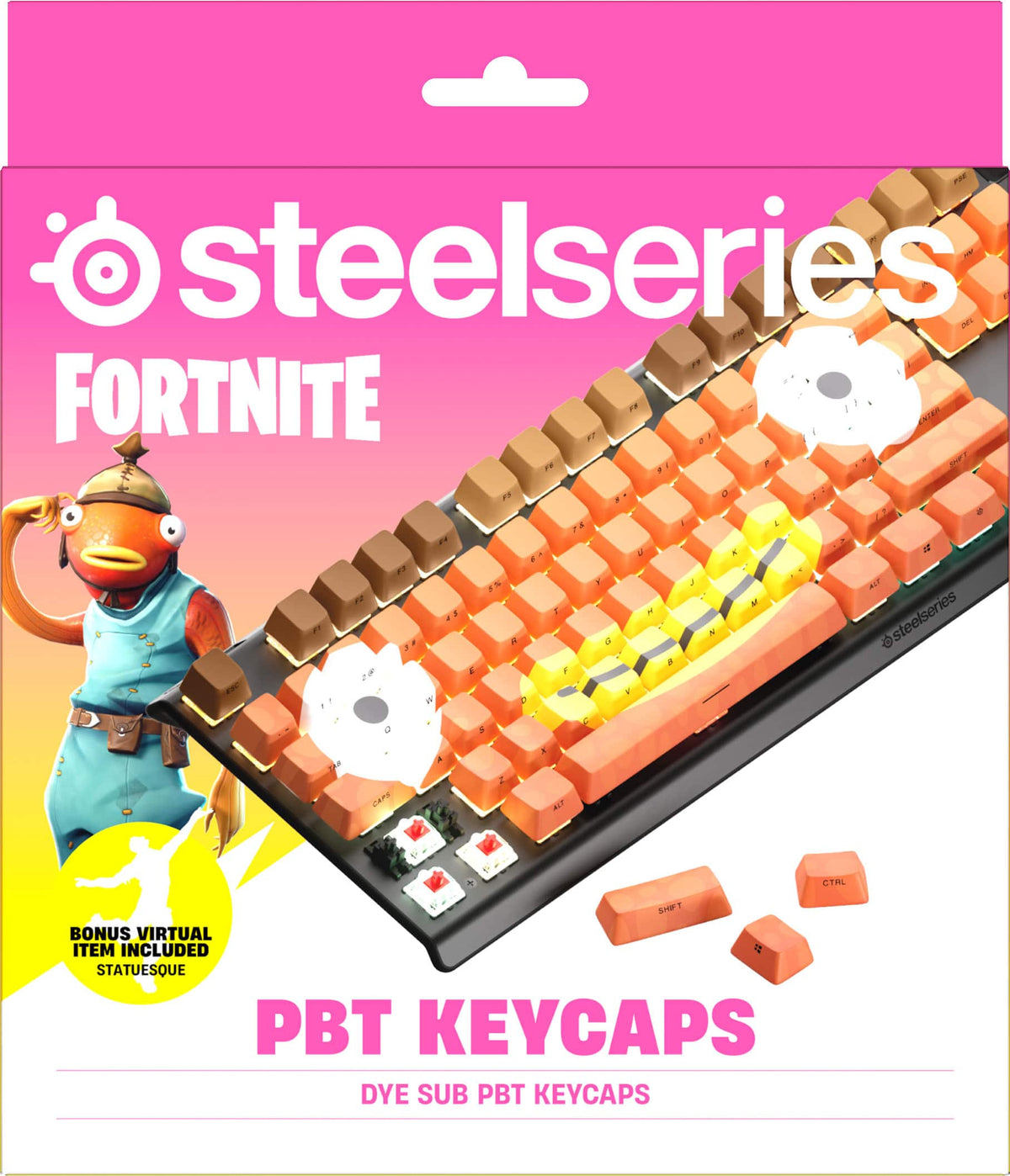 SteelSeries - PBT Accessory Keycaps - Fortnite Fishstick Edition - Multi