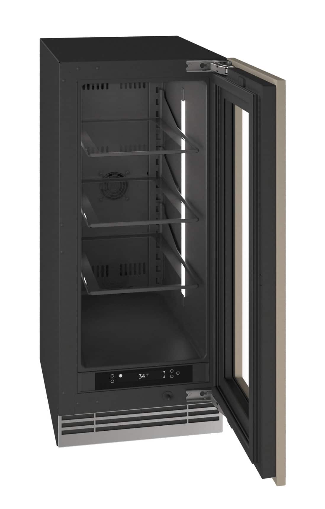 U-Line - 15"W. 2.8 Cu.Ft. Built-In Panel Ready w. Glass Compact Refrigerator - Custom Panel Ready
