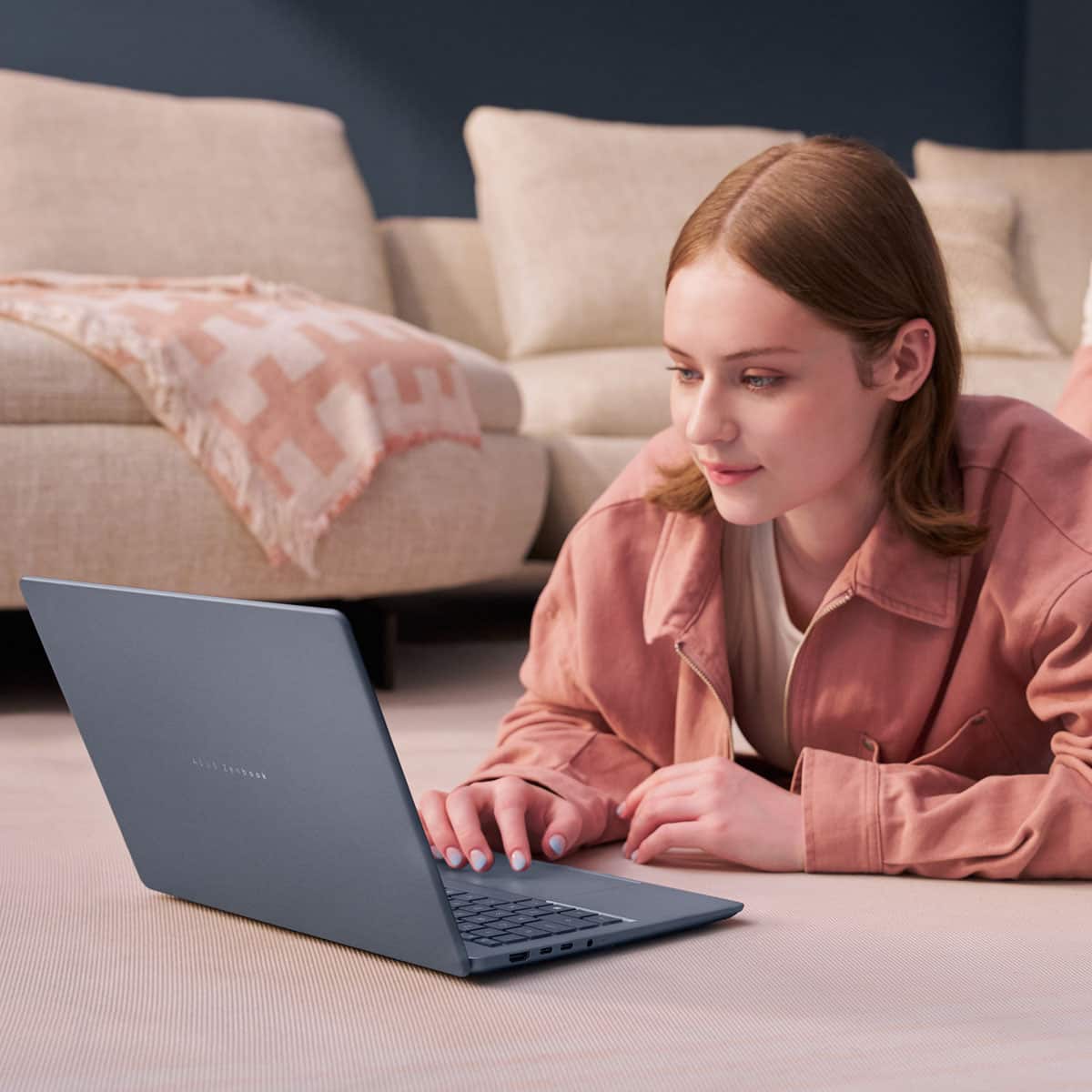 ASUS - Zenbook 14 14" OLED Laptop - Snapdragon X (2026) - 16GB Memory - 256GB Storage - Arctic Blue