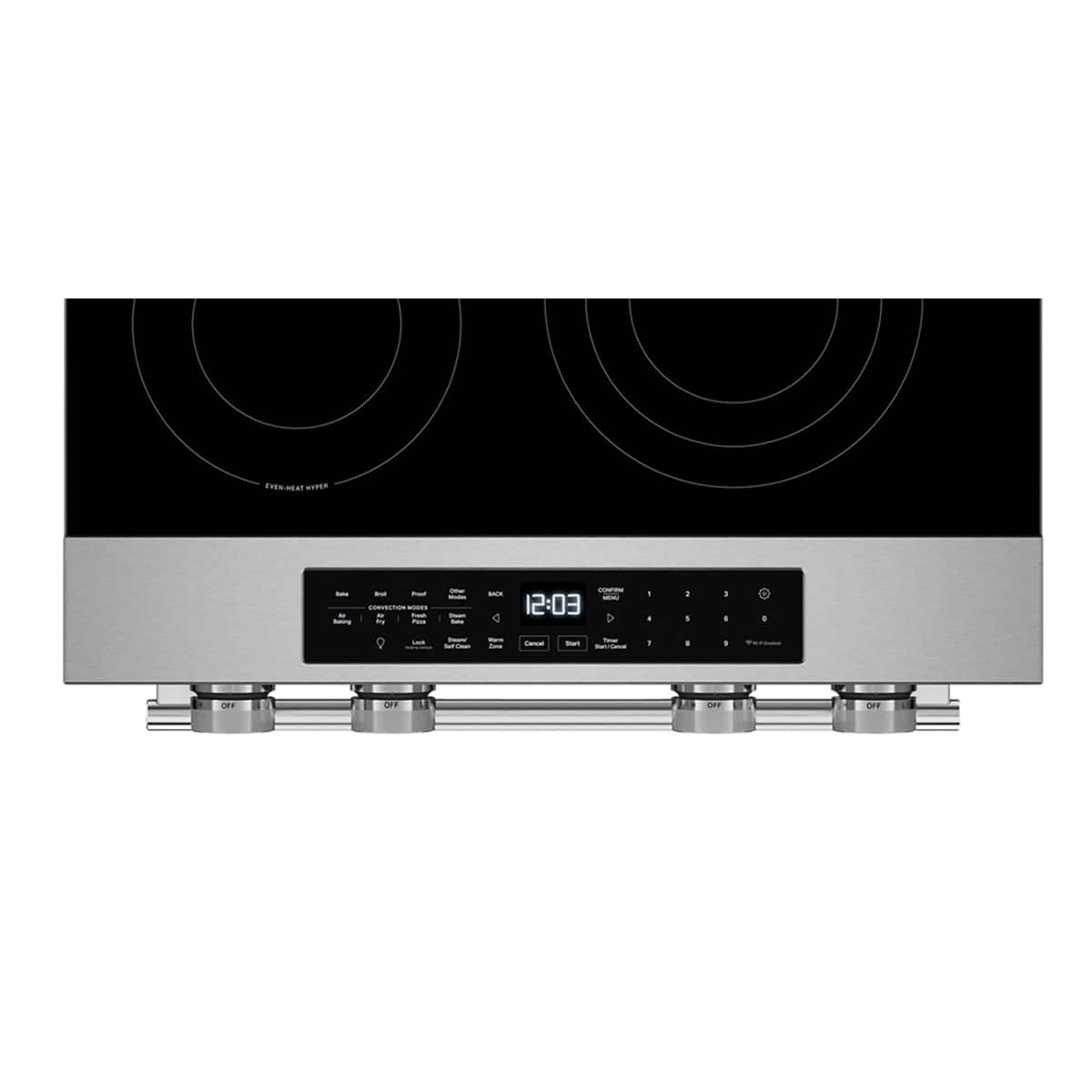 KitchenAid - 30 in. Wide 5 elements 5.3 cu. ft. Smart Slide-In Electric Range with Two Even-Heat Hyper Elements - Stainless Steel