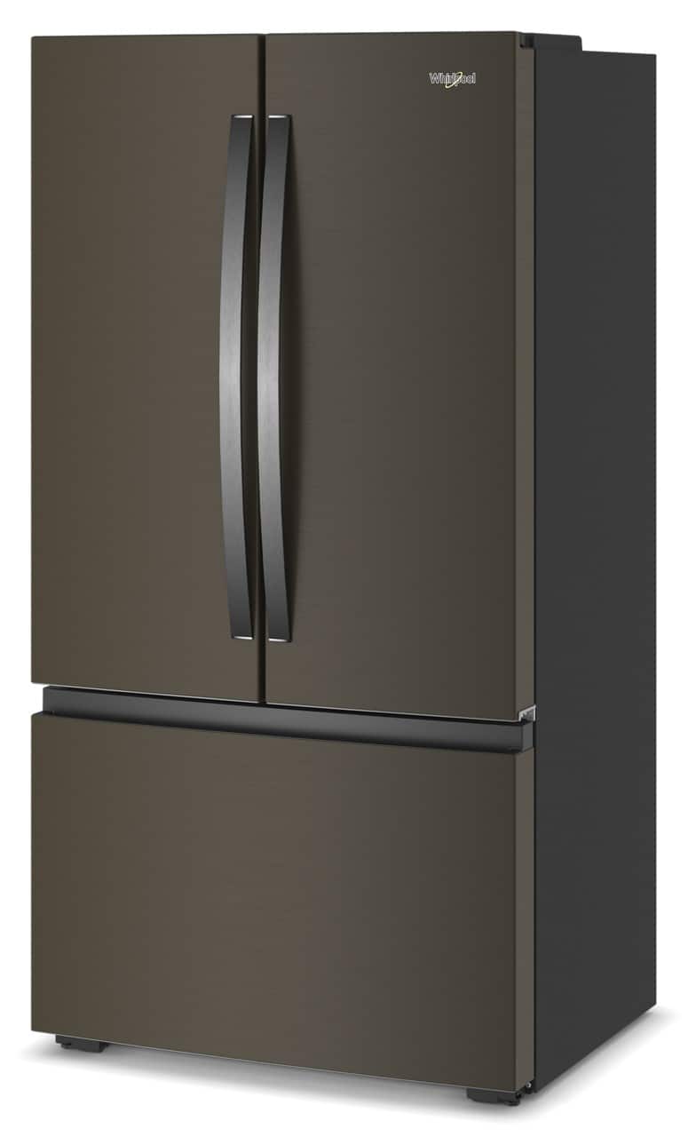 Whirlpool - 36 in. Wide 24 cu. ft. 3-Door French Door Counter Depth Refrigerator - Black Stainless Steel