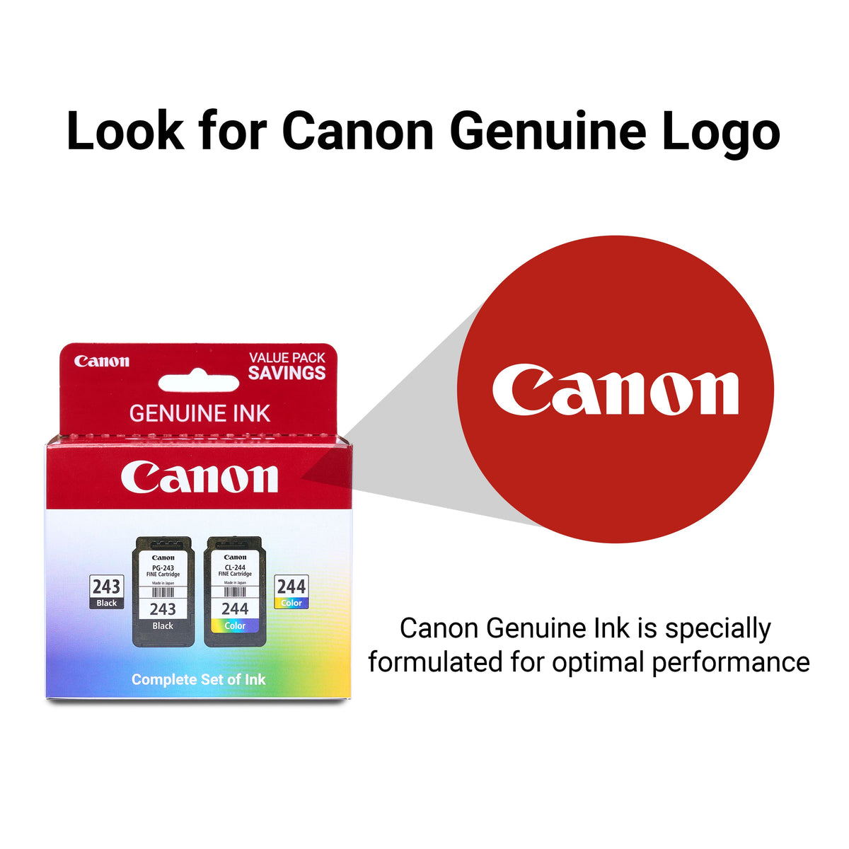 Canon - 243 / CL-244 Value Pack Standard Capacity Ink Cartridges - Black/Cyan/Magenta/Yellow