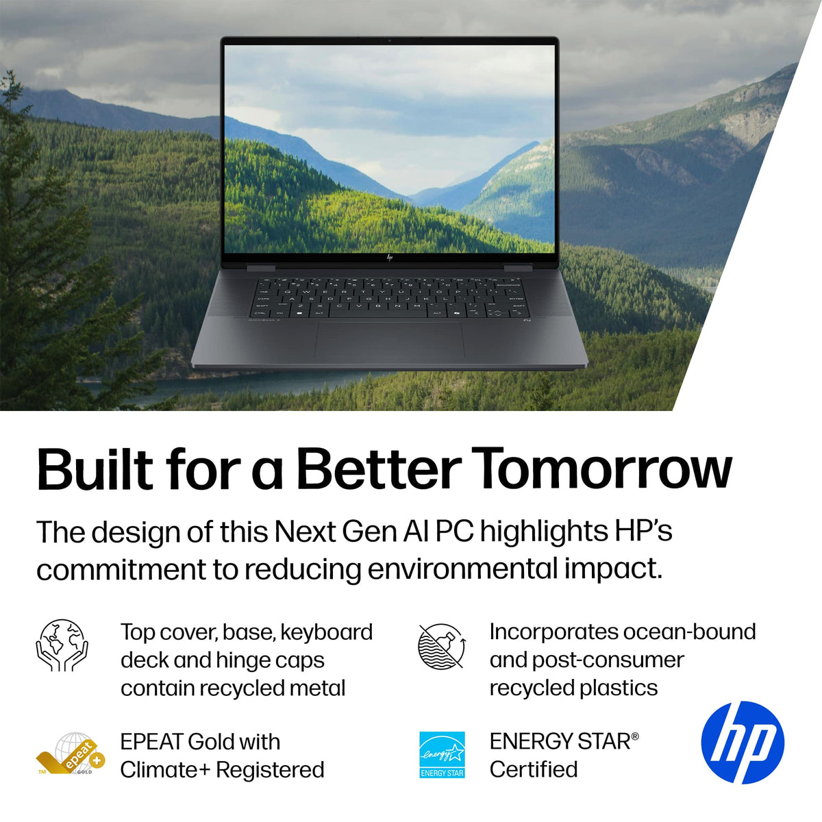 HP - OmniBook X Flip - 16" 2K Touchscreen Laptop - Intel Core Ultra 9 (2024) - 32GB Memory - 1TB SSD - Copilot+ PC - Eclipse Gray