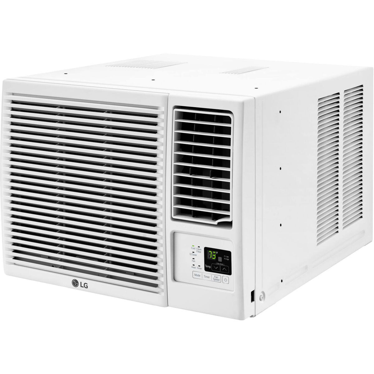 LG - 1,440 Sq.Ft. 23,000 BTU 230V Window Air Conditioner with Supplemental Heat Function - White