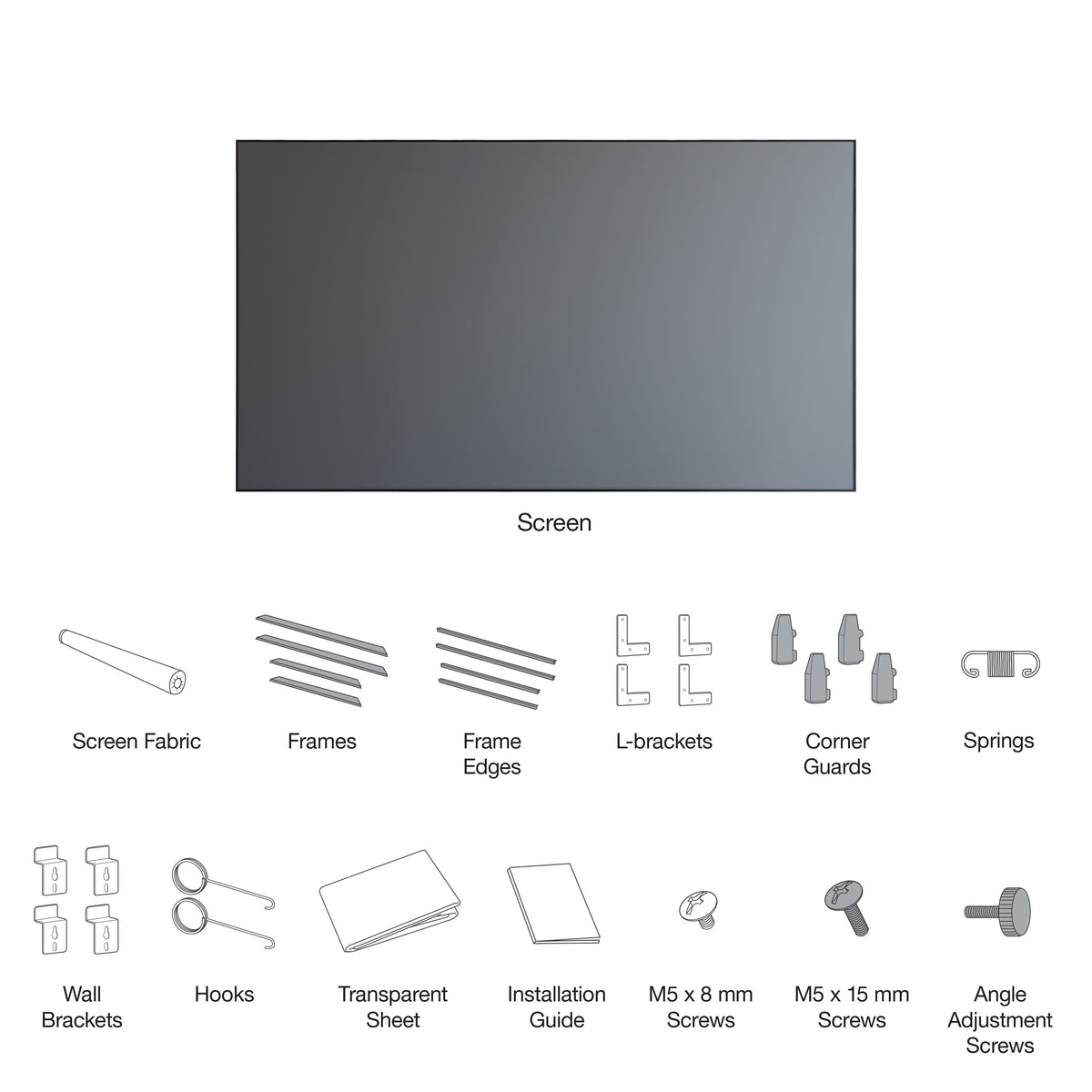 Epson - SilverFlex Ultra Ambient Light Rejecting Screen, 120-inch Ultra High-Definition for Ultra-Short Throw Projectors - Black