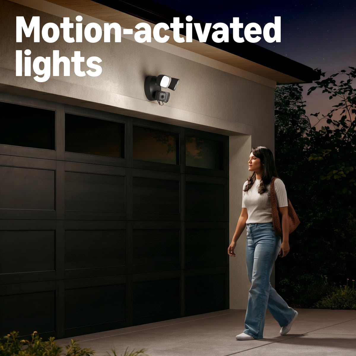 Blink - Arc 2K+ Wired Floodlight Camera (newest model) - Hard Wired smart security, 2K, 180° coverage – 2 cam, 1 mount - Black