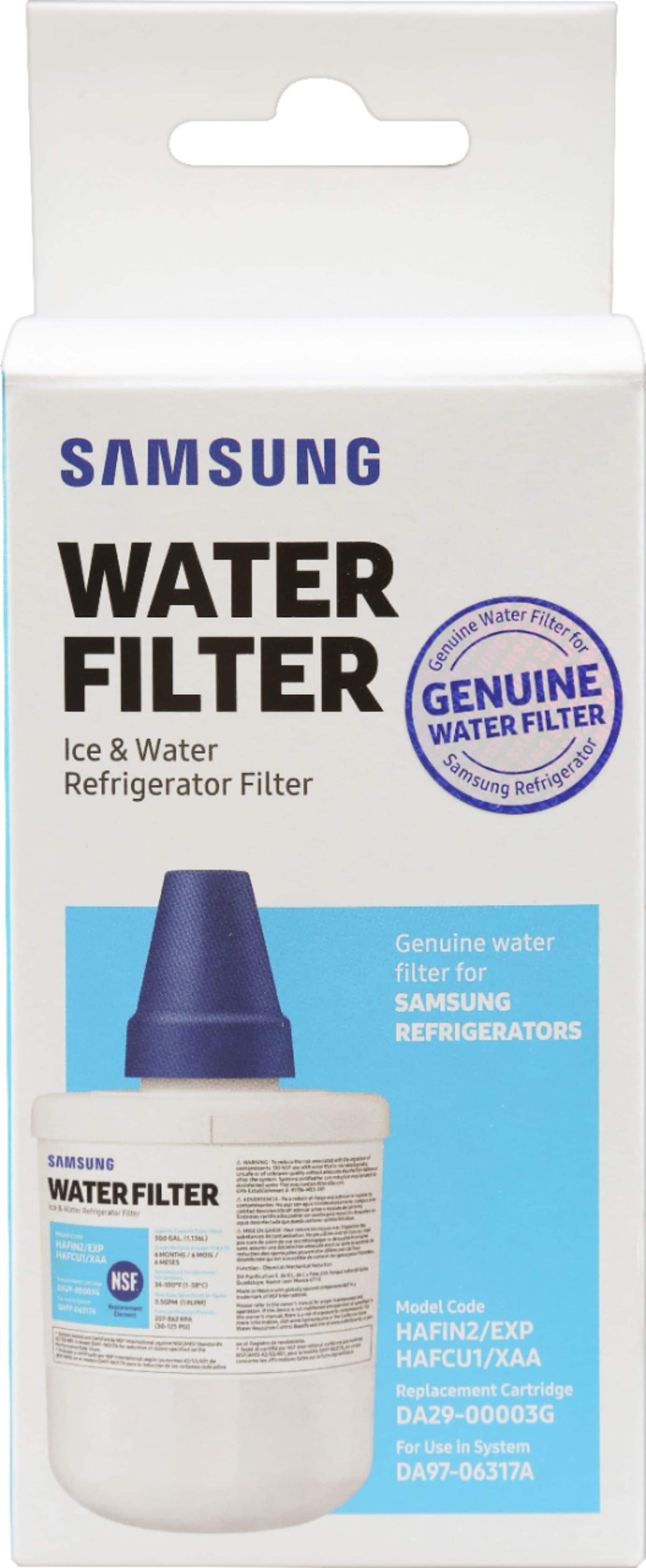 Replacement Water Filter for Select Samsung Refrigerators - White