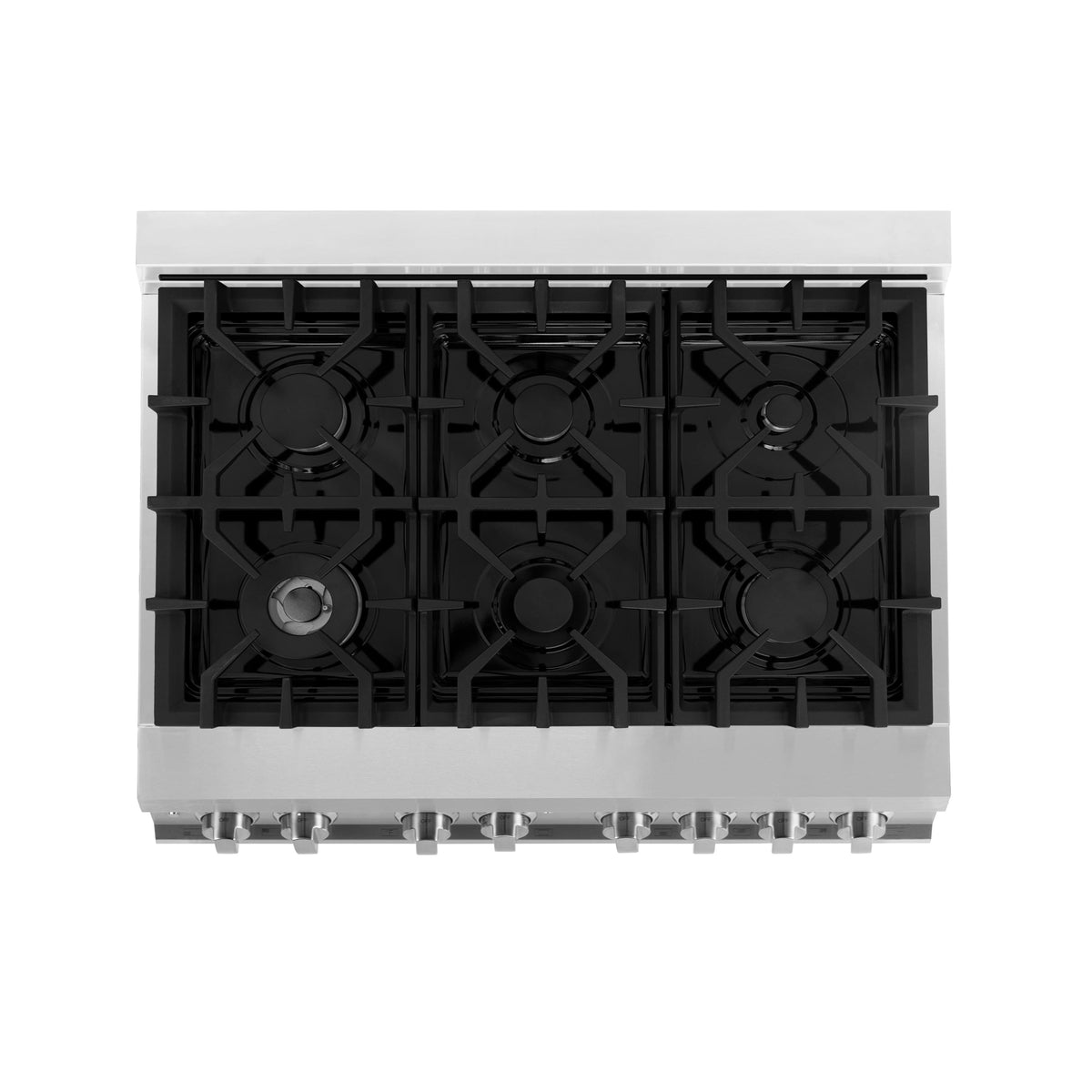 ZLINE - 36 in. Wide 6 Burner 4.6 cu. ft. Legacy Freestanding Dual Fuel Range with  Electric Convection Oven in Stainless Steel - Stainless Steel