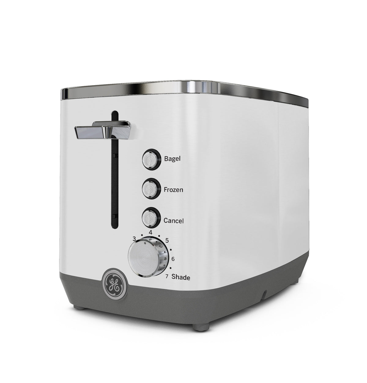 GE - 2-Slice Toaster with 7 Shade Settings and Extra Wide Slots - Snow White
