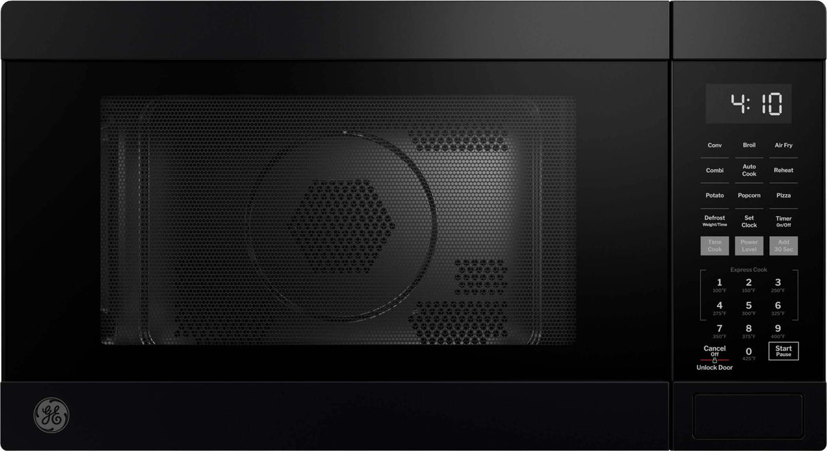 GE - 1.0 Cu. Ft. Countertop Convection Microwave with Sensor Cooking and Air Fry - Black