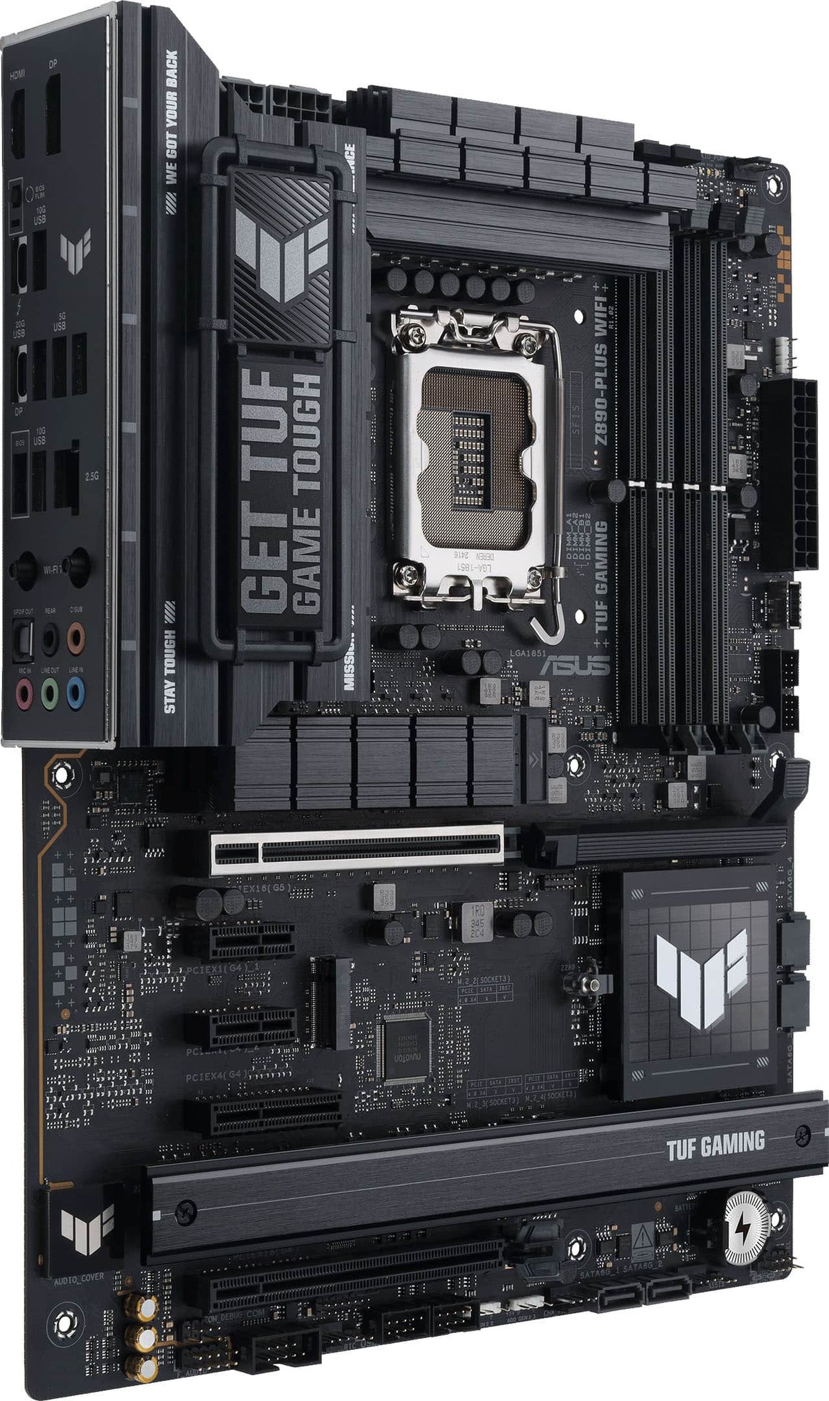 ASUS - TUF GAMING Z890-PLUS WIFI (Socket LGA 1851) Intel Z890 ATX DDR5 Wi-Fi 7 Motherboard - Black