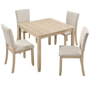 Set de mesa de comedor moderna para 4 personas con 4 sillas