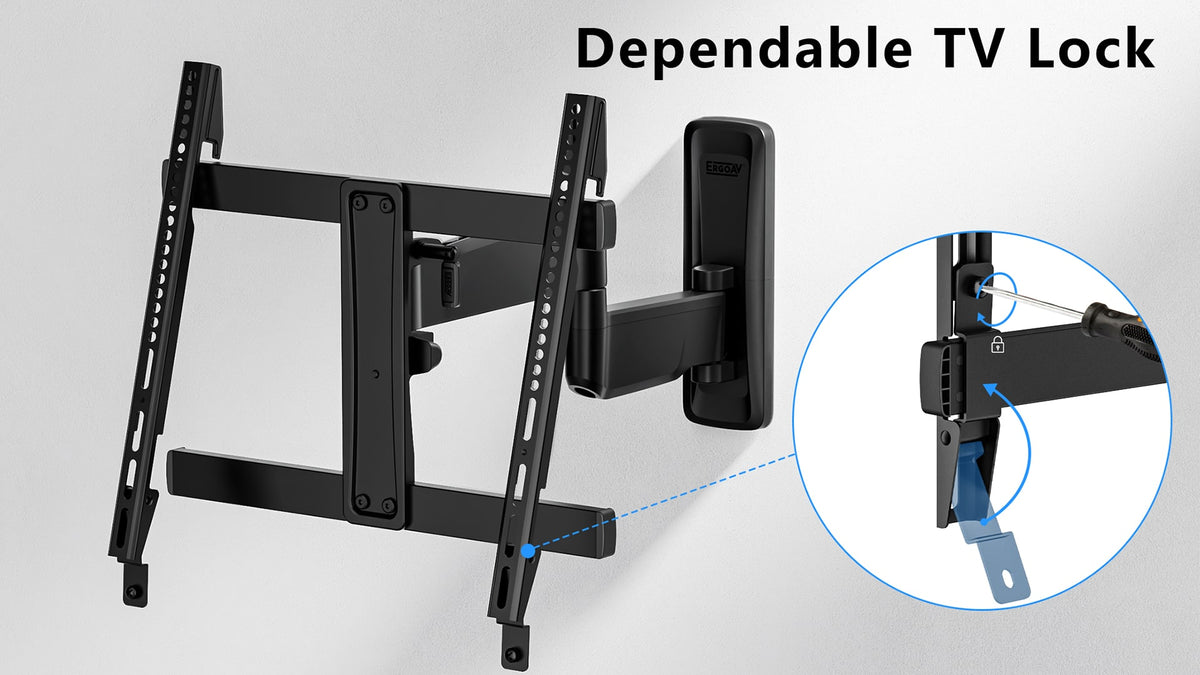 ErgoAV - 32″-65″ Full Motion TV Mount - Black