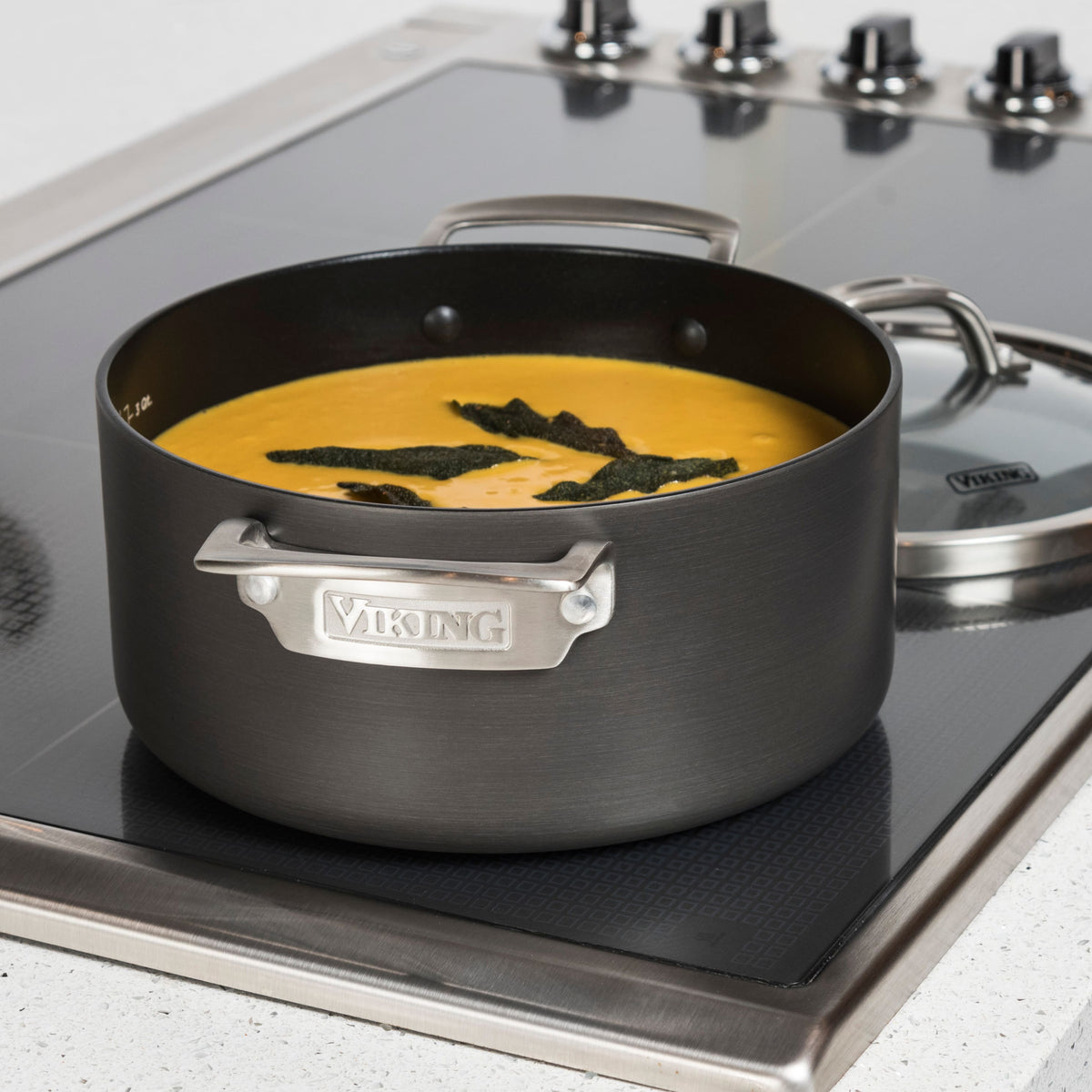 Viking - Hard Anodized Nonstick 4 Qt. Soup Pot - Black
