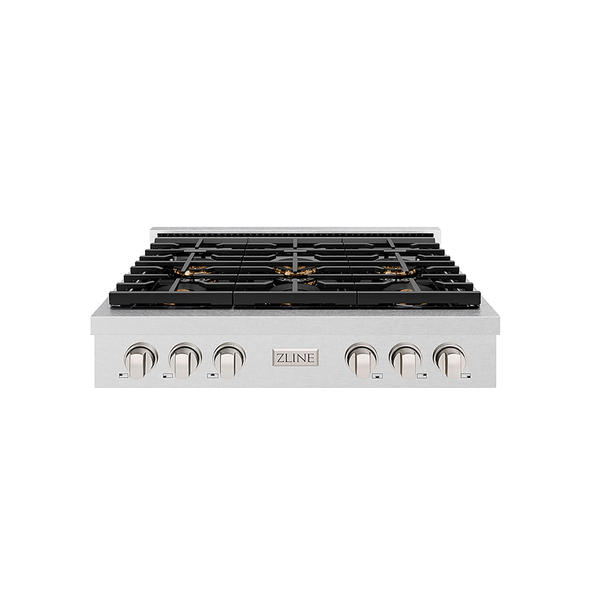 ZLINE - 36 in. Wide 6 Burner Paramount Gas with DuoPro Cooktop (PSRTS-36) - Satin Stainless Steel