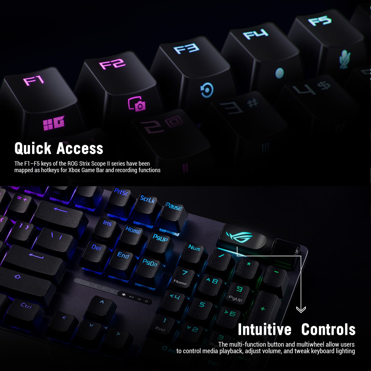 ASUS - ROG Strix Scope II X Full-size Wired Mechanical RGB Gaming Keyboard with Hot-Swappable ROG NX Snow Switches - Black
