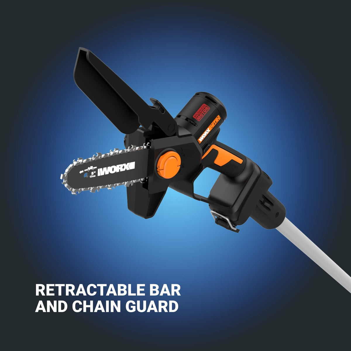 WORX - Nitro WG325.1 20V Brushless 5" Pruning Saw with Extension Pole - Black