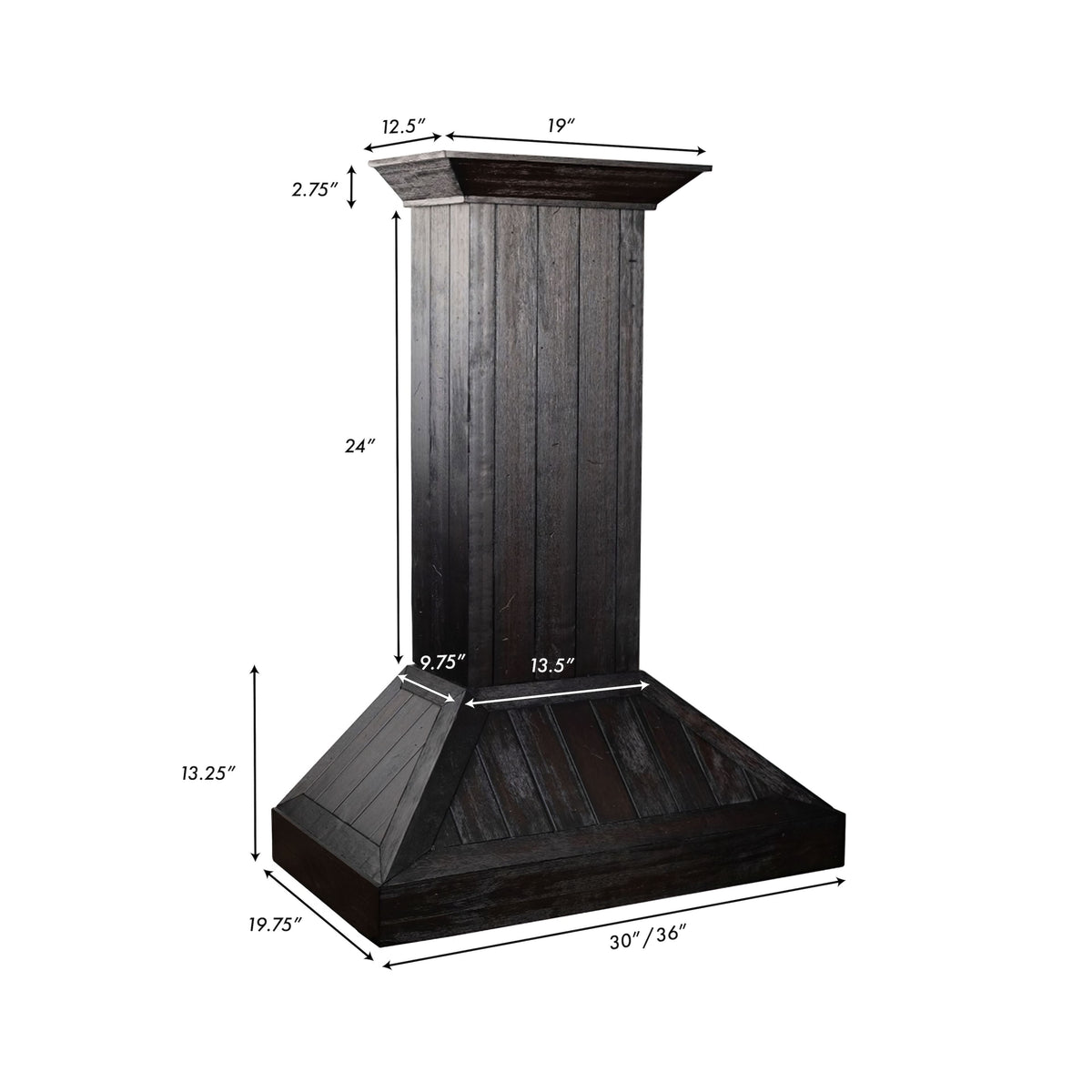 ZLINE - 30 inches - Externally Vented - Wall Range Hood - Black