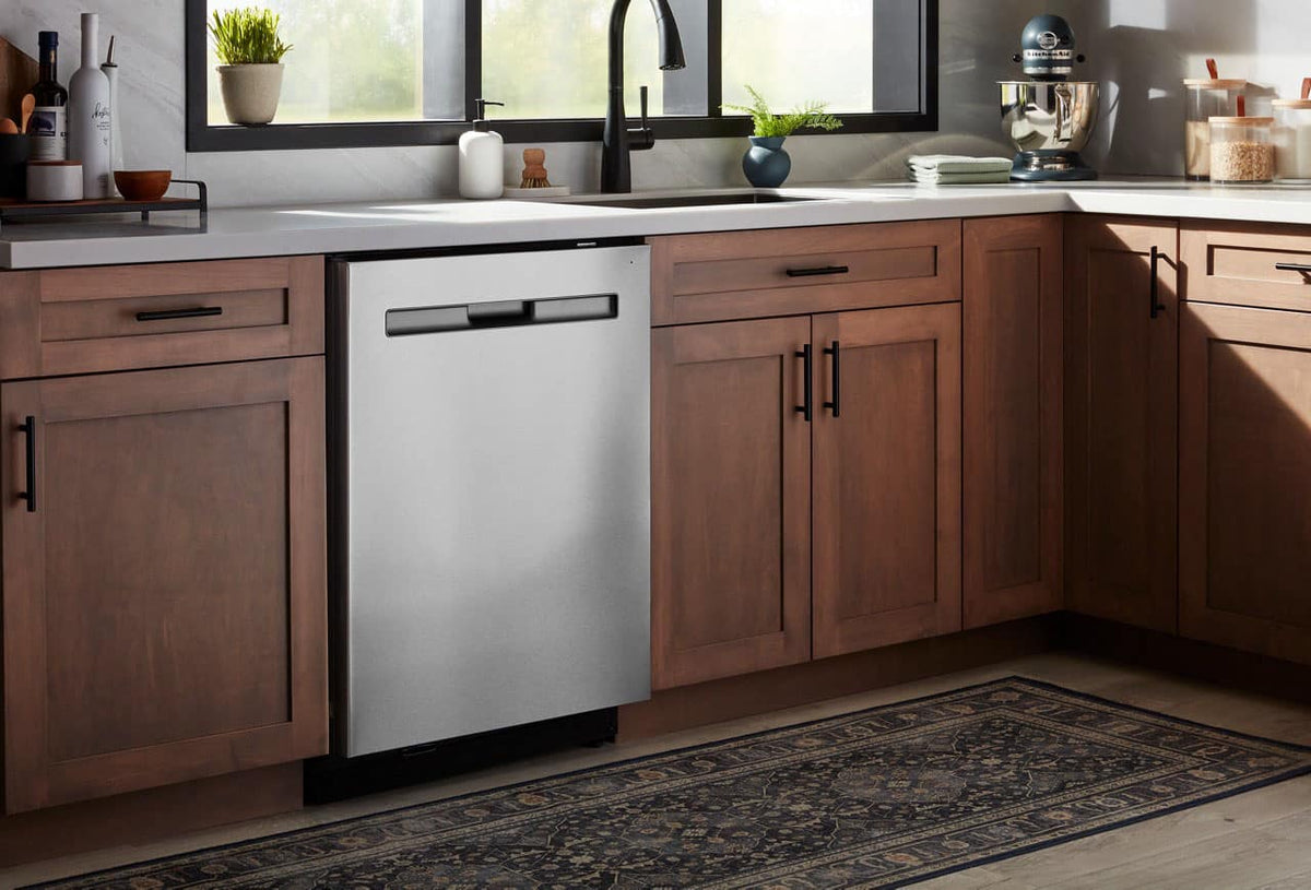 Maytag - 24 inch Top Control Built-In Dishwasher with 3rd Rack,PowerBlast Cycle, and 47 dBA - Stainless Steel
