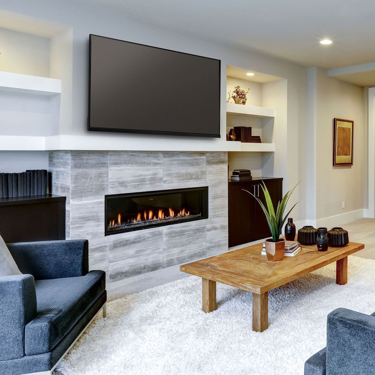 Insignia™ - Extra Large Fixed TV Wall Mount for Most 50"–116" TVs, Up to 230 lbs - Black