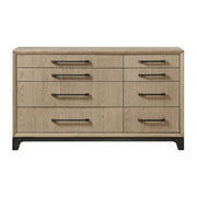 8 Drawer Dresser With Feet And Pulls - Brown