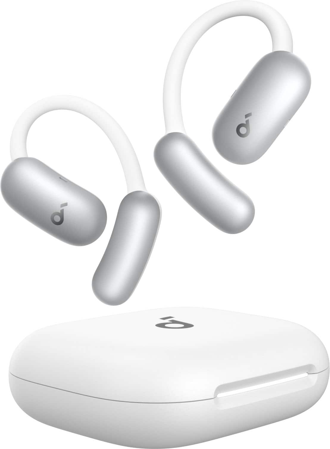Soundcore - by Anker AeroFit 2 A.I. Assistant Open-Ear Bluetooth Headphones with Real-Time Translation and Adjustable Ear Hooks - Pearl White