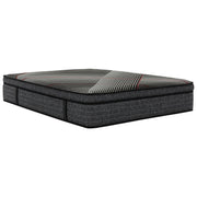 Colchón híbrido de espuma viscoelástica con gel y Euro Top de 15", con resortes ensacados, tecnología de enfriamiento y soporte perimetral - Negro - Queen