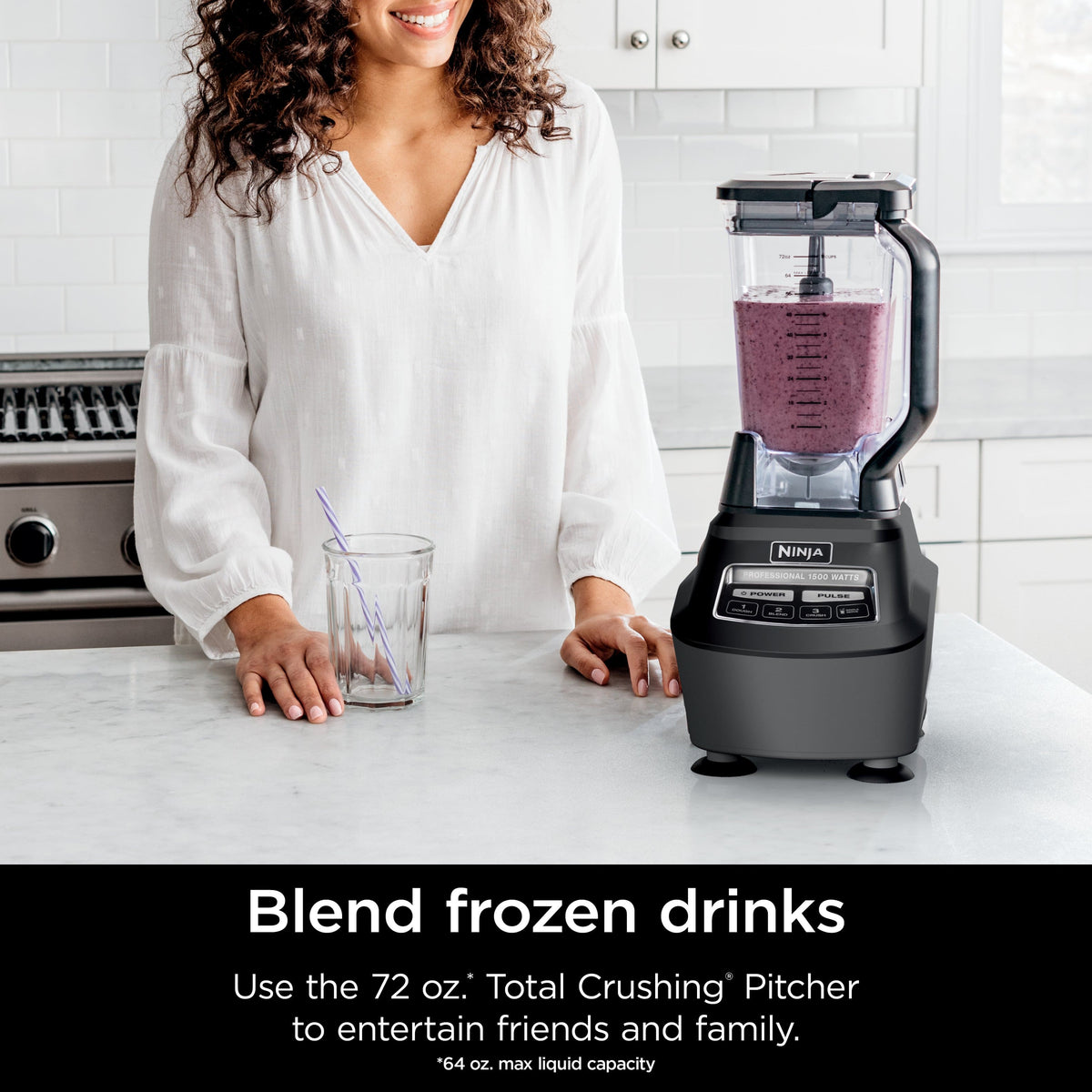 Ninja - Mega Kitchen System 72-Oz. Blender - Black