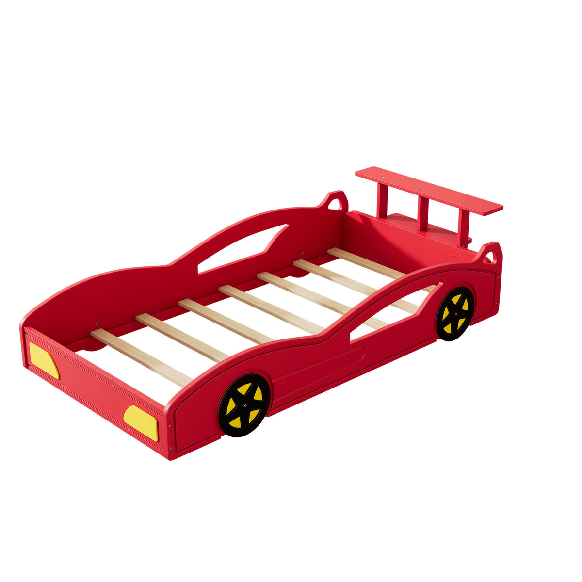 Cama Plataforma de Coche de Carreras y Ruedas