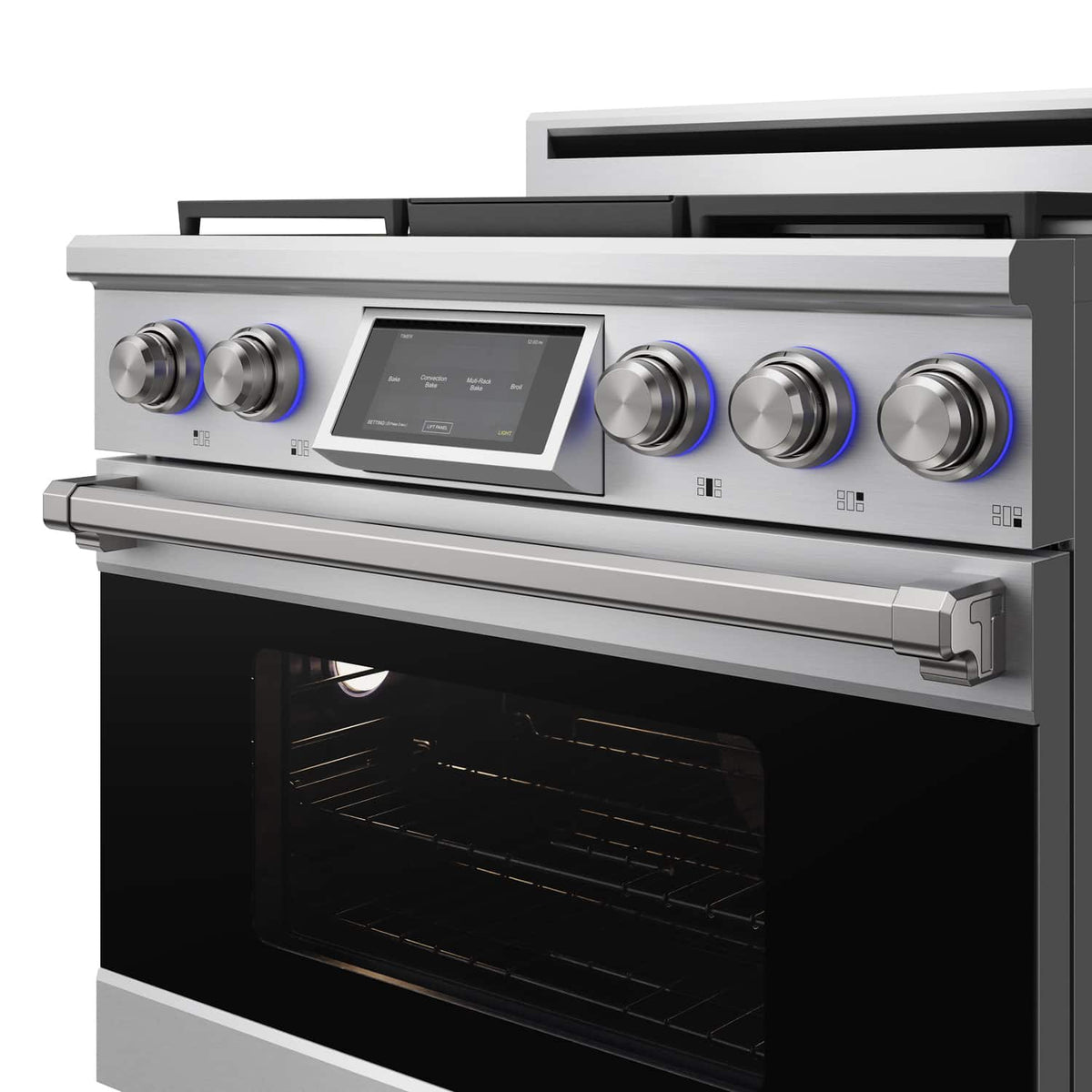 Thor Kitchen - 36 in. Wide 5 Burner 6.0 Cu Ft. Freestanding Dual Fuel Gas Range - Stainless Steel