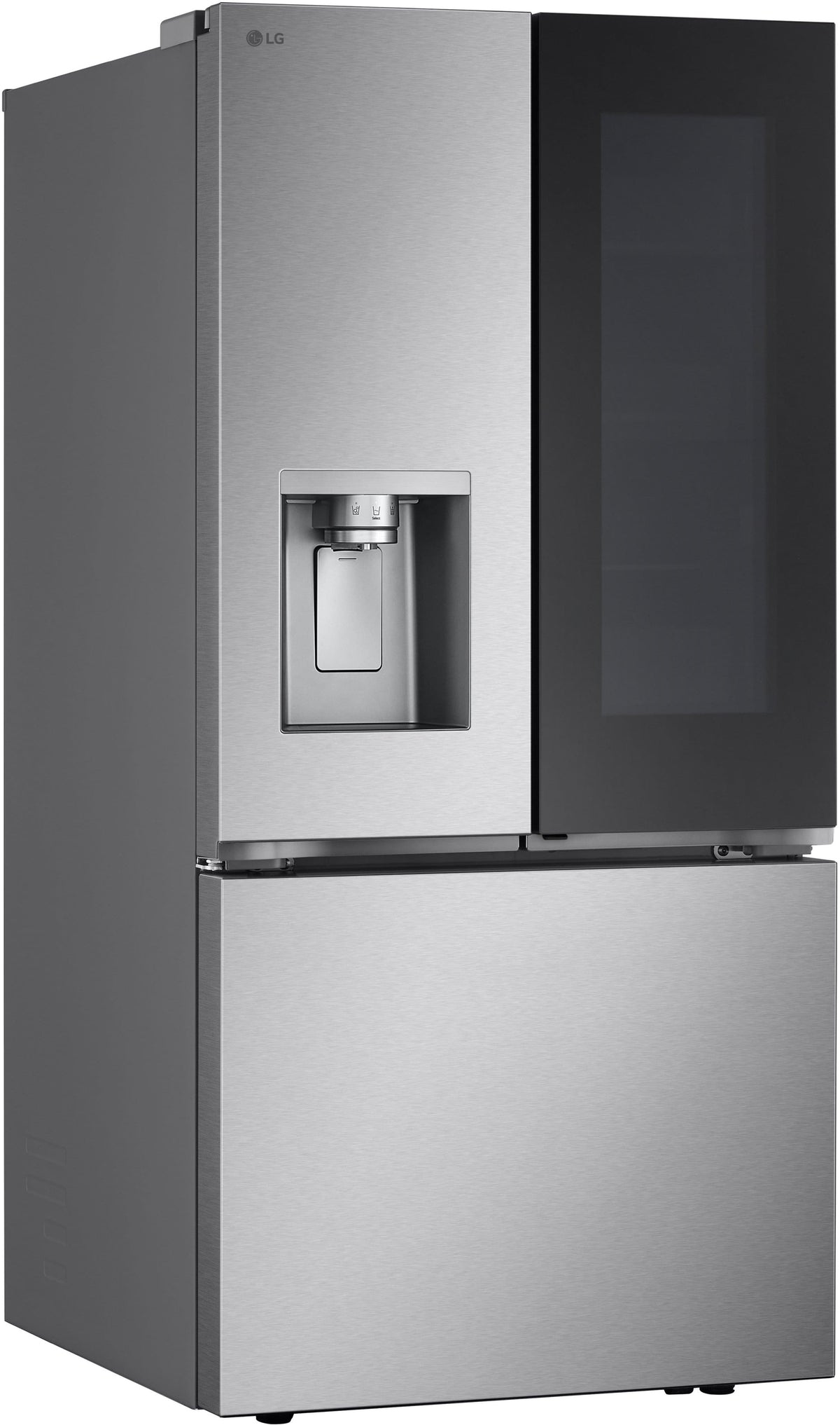 LG - 33-in Wide 24.5 Cu. Ft. French Door Standard-Depth MAX Smart Refrigerator with Dual Ice Maker with Craft Ice - Stainless Steel