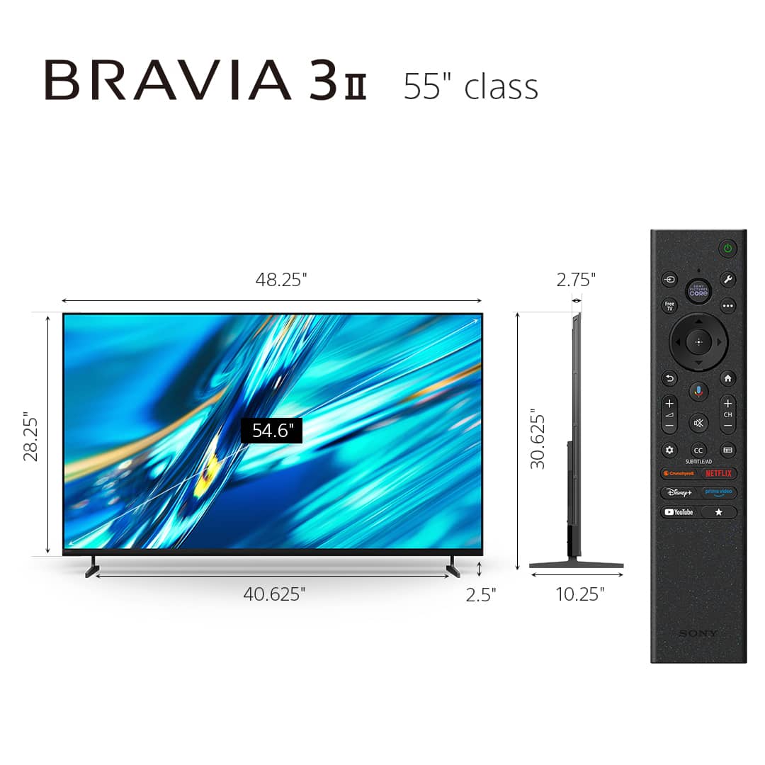 Sony - 55" class BRAVIA 3 II 4K HDR LED Google TV with Gemini (2026)