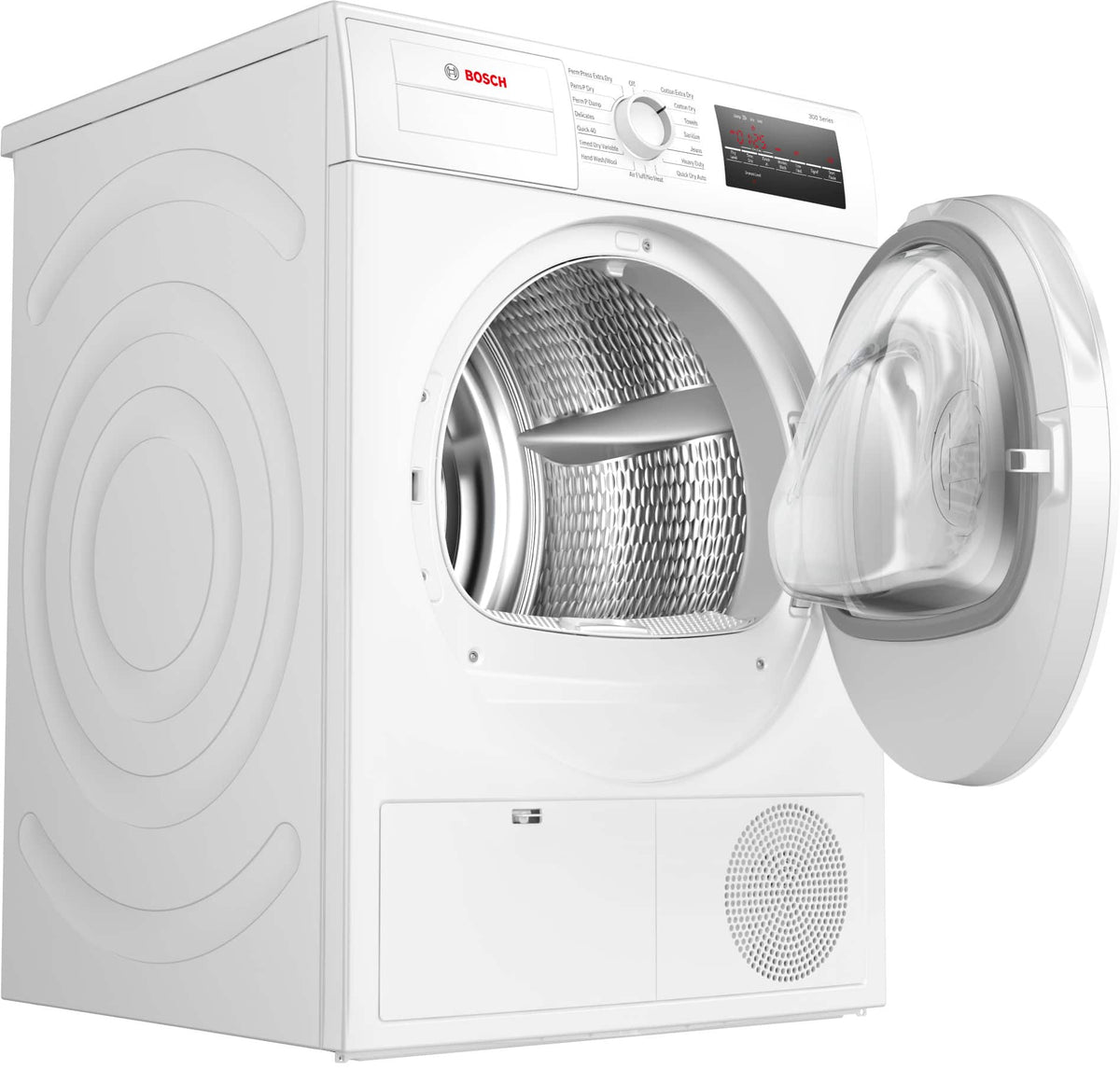 Bosch - 300 Series 4 Cu. Ft. Stackable Smart Electric Dryer with Wrinkle Block - White