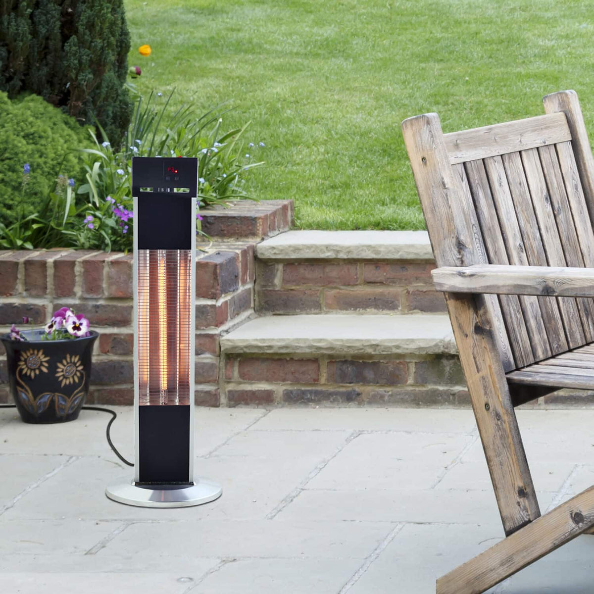 Lifesmart - Outdoor Infrared Tower Heater - Black