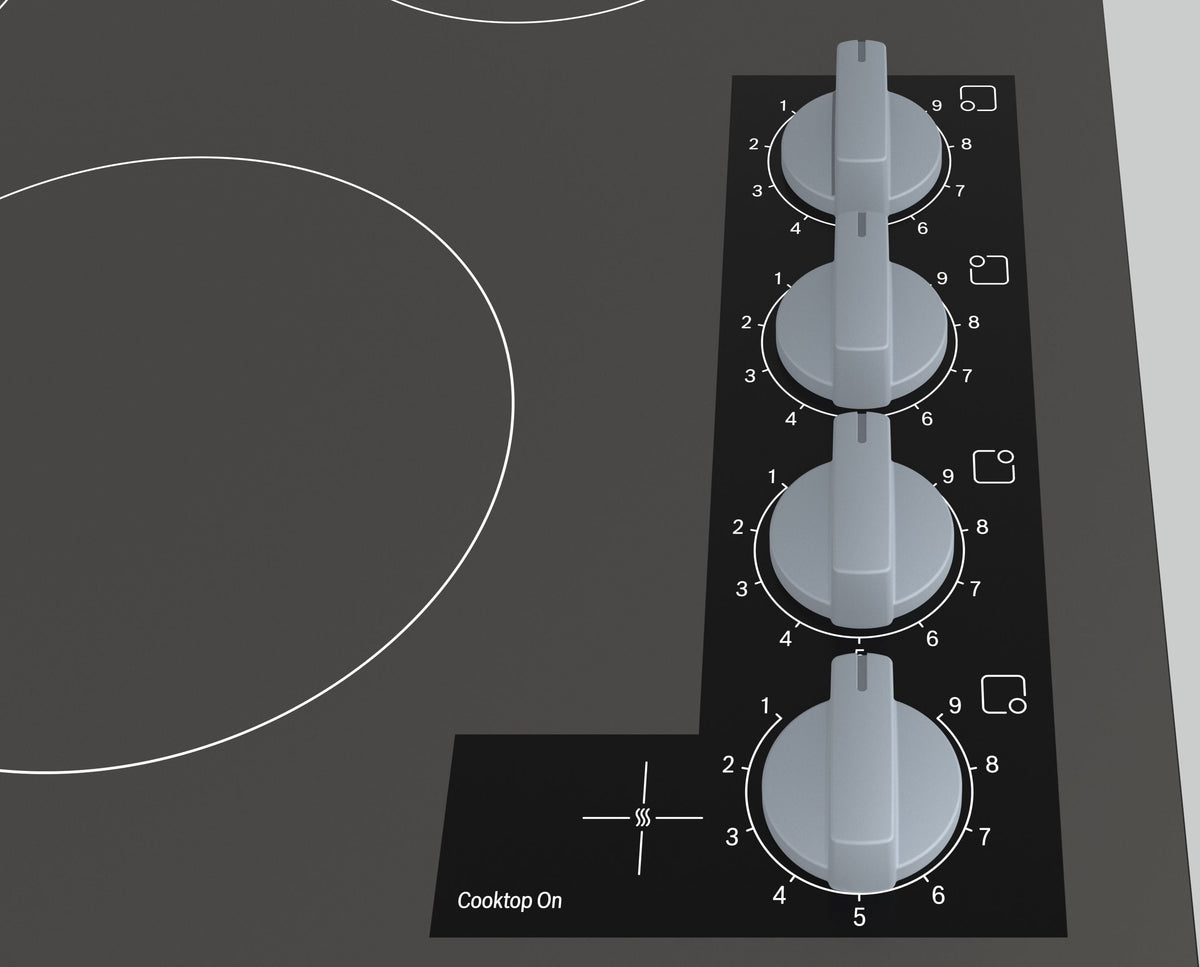 Bosch - 500 Series 24" Built-In Electric Cooktop with 4 Elements - Black